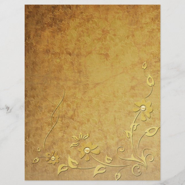 Papier En-tête de lettre Gold Detail (Devant)