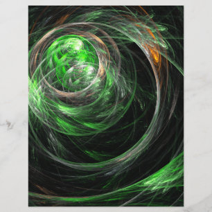 Papier En-tête de lettre Green Abstrait Art