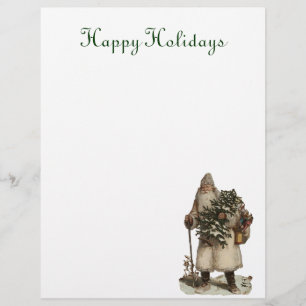 Papier En-tête de lettre Père Noël vintage