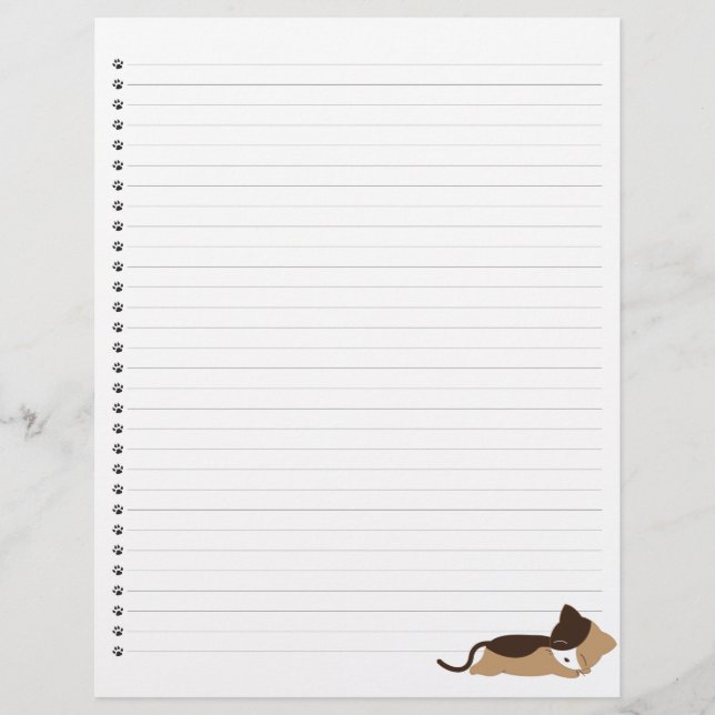 Papier En-tête de lettre pour animaux de compagnie à napp (Devant)
