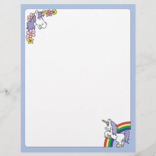 Papier En-tête de lettre Unicorn Imaginaire
