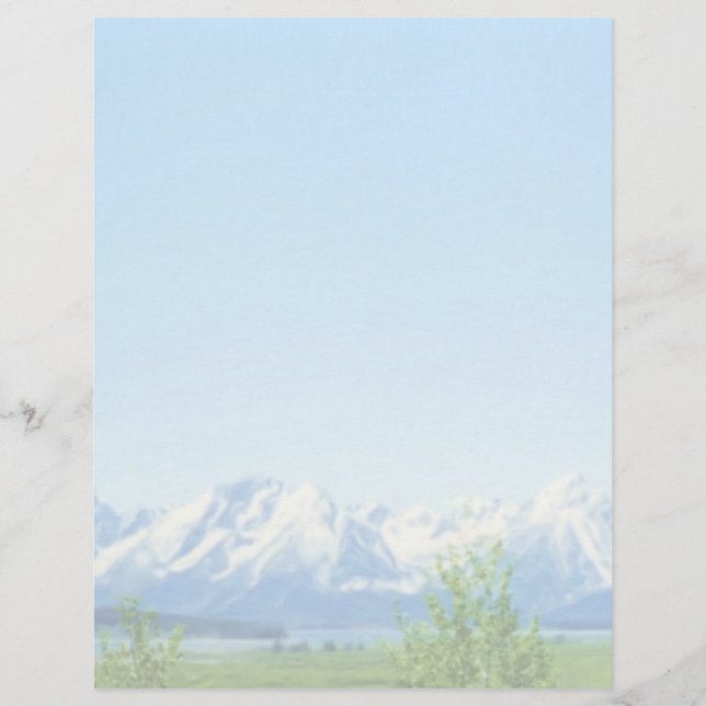 Papier En-tête de printemps des Tetons (Devant)