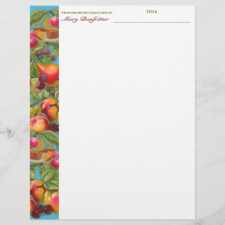 Papier En-tête de recette personnalisée aux fruits d'oise