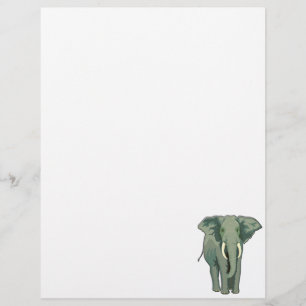 Papier En-tête des éléphants africains