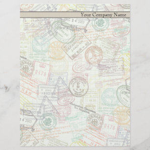 Papier En-tête d'impression du timbre de passeport