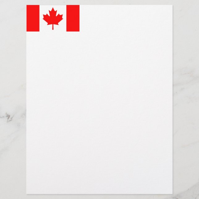Papier En-tête du drapeau du Canada (Devant)