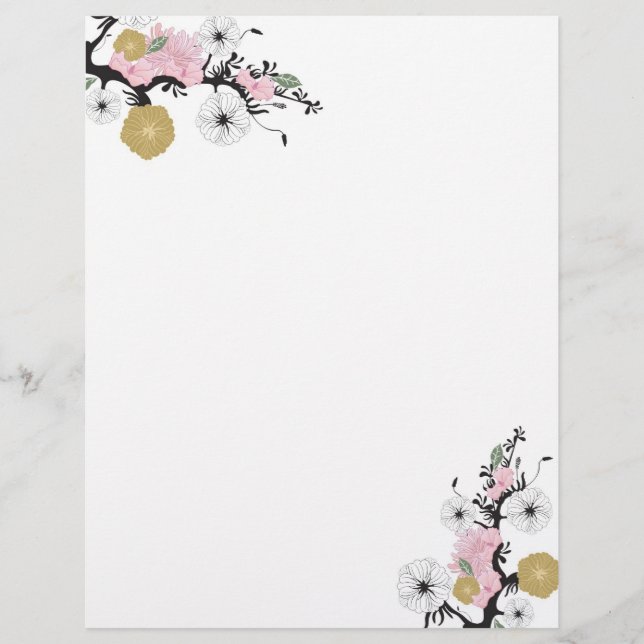 Papier En-tête Floral (Devant)