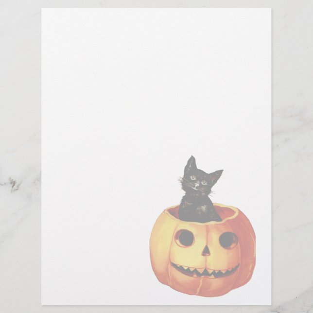 Papier en-tête Halloween vintage (Devant)