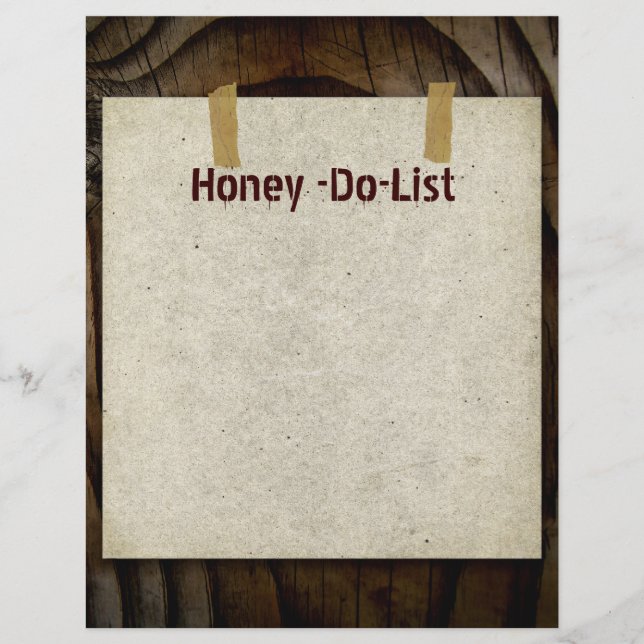 Papier en-tête Honey-Do-List (Devant)