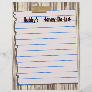 Papier en-tête Honey-Do-List de Hubby
