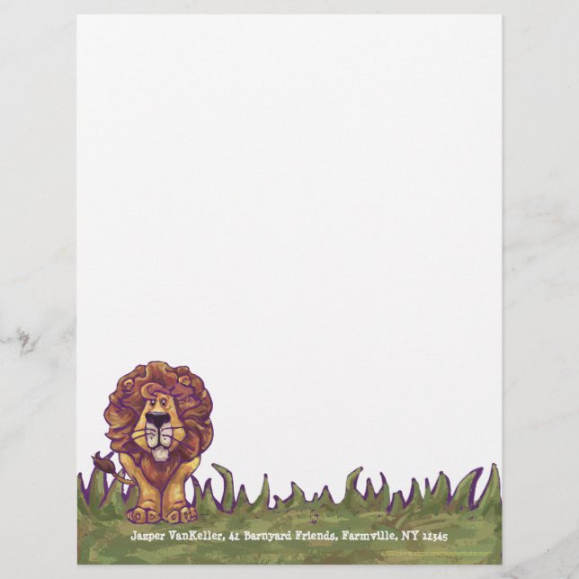 Papier En-tête personnel Lion (Devant)