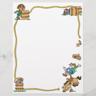 Papier En-tête Rodeo Cowboy