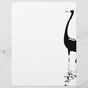 Papier En-tête rouge d'aigrettes