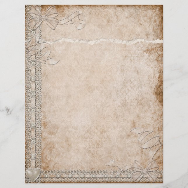 Papier En-tête simple dentelle (Devant)