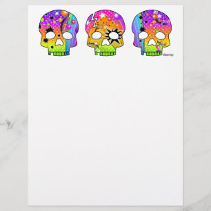 Papier En-tête - SKULLS POP ART