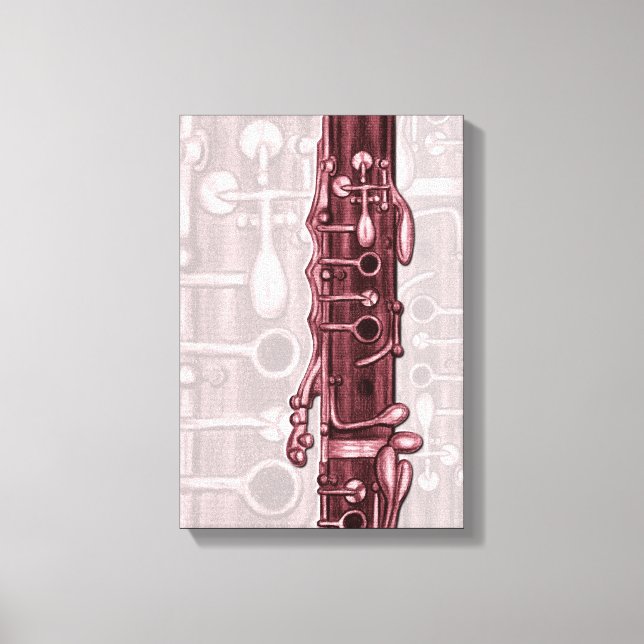 Papier en toile Clarinet rouge (Recto)