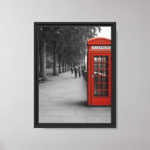 Papier en toile encadrée rouge Londres