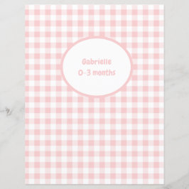 Papier En vichy rose Divider - Baby Photo Album Insérer