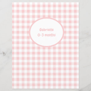 Papier En vichy rose Divider - Baby Photo Album Insérer