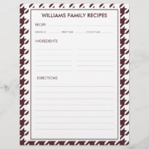 Encart de recette Nom de Famille Houndstooth 
