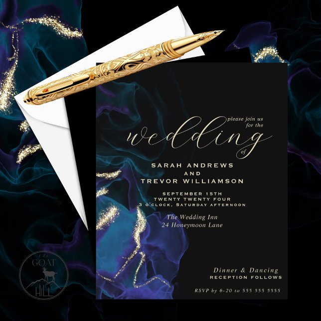 Papier Encre d'alcool bleu céleste du Mariage budgétaire (Créateur téléchargé)