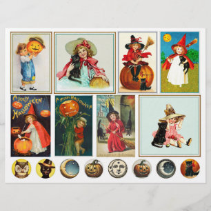 Papier Enfants d'Halloween Vintages