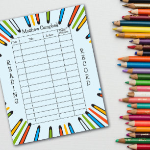 Papier Enfants Lecture Journal Homeschool Lecture Livres
