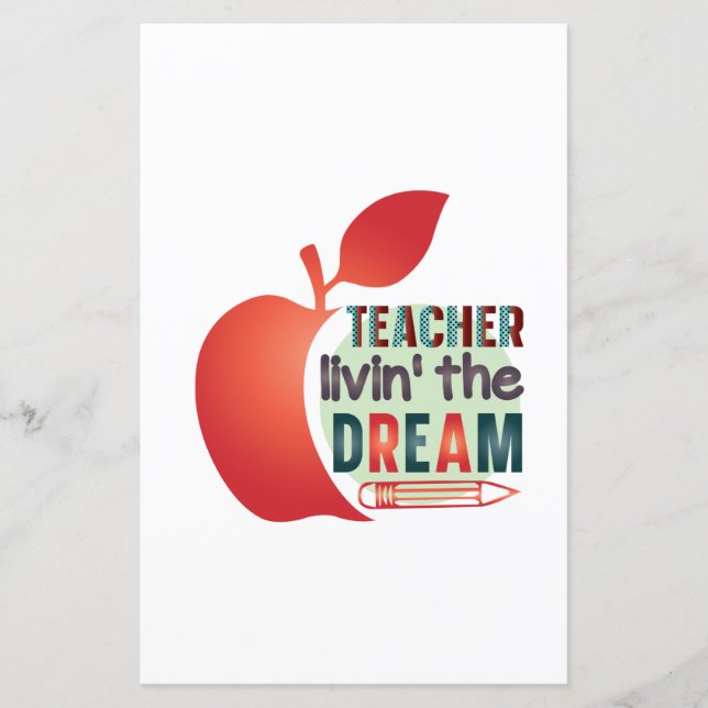 Papier Enseignant Vivant Le Rêve (Devant)