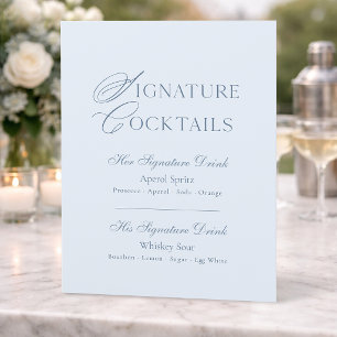 Papier Enseigne des Cocktails Signature Dusty Blue
