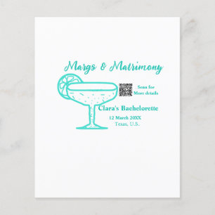 Papier enterrement de vie de jeune fille Turquoise Margs