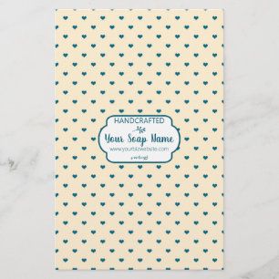 Papier enveloppé de savon couleur bleu et crème