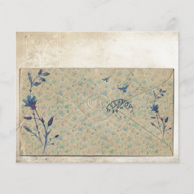 Papier Ephémère de collection d'enveloppes florales (Devant)