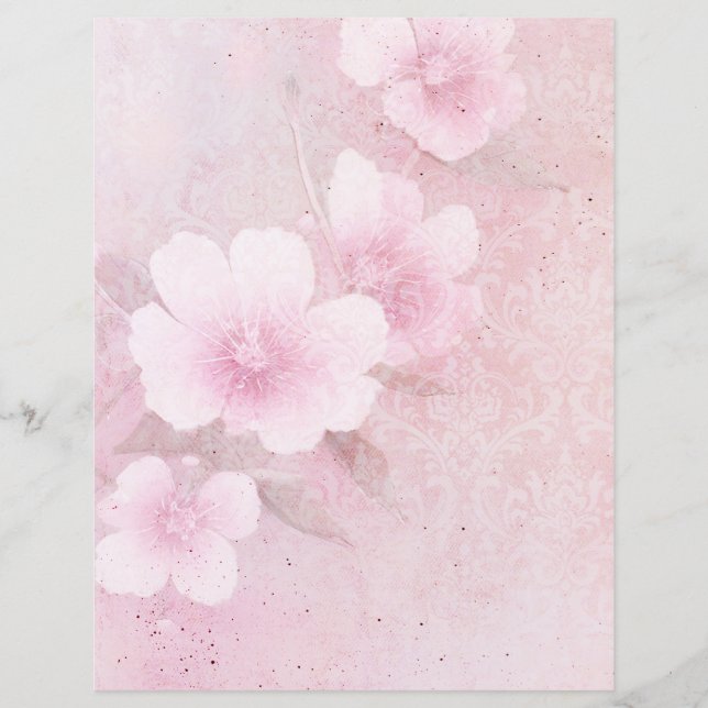 Papier Ephémère du reseau de chêne en fleurs (Devant)