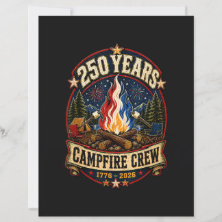 Papier Équipe de feu de camp 250 ans 1776 2026 250e 4 jui