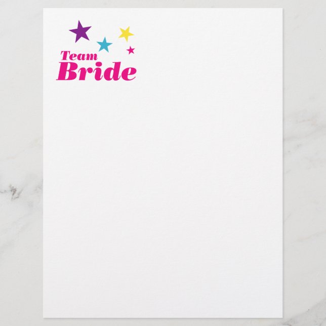 Papier Équipe de mariée (Devant)