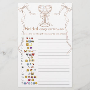 Papier Espresso Baby shower emoji pictionary