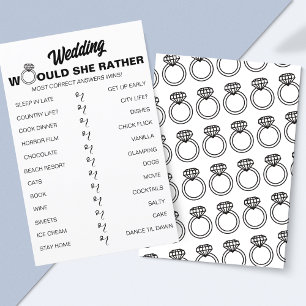 Papier Est-Ce Qu'Elle Préférerait ? Jeu Fun Fête des mari