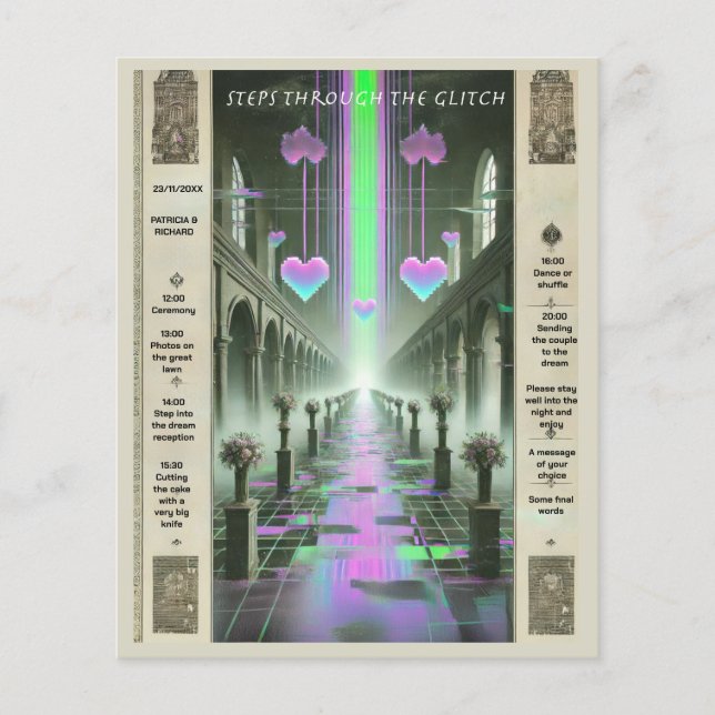 Papier Étapes à travers le Mariage Weirdcore Glitch (Devant)