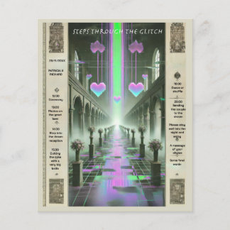 Papier Étapes à travers le Mariage Weirdcore Glitch