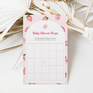 Papier Été Fraise Bingo Baby shower de Bingo Jeu