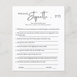 Papier Étiquette 911 Jeu de Fête des mariées