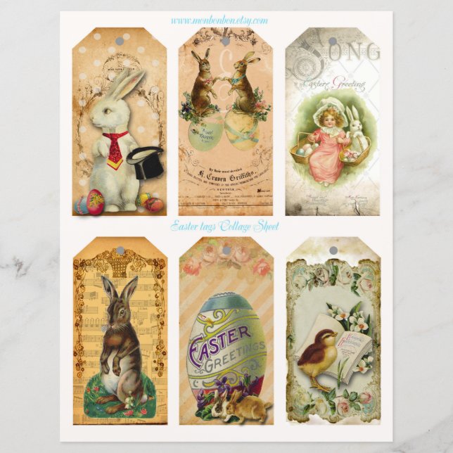 Papier Étiquettes de Pâques (Devant)