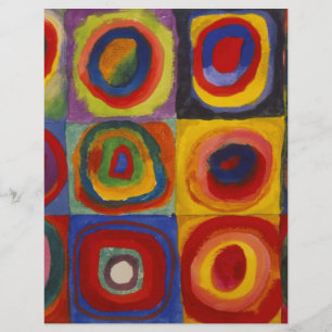Papier Étude de couleur de carrés cercles par Kandinsky