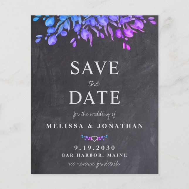 Papier Eucalyptus Ardoise QR Code Mariage Enregistrer La  (Devant)