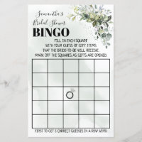 Eucalyptus Bingo douche nuptiale jeu bilingue