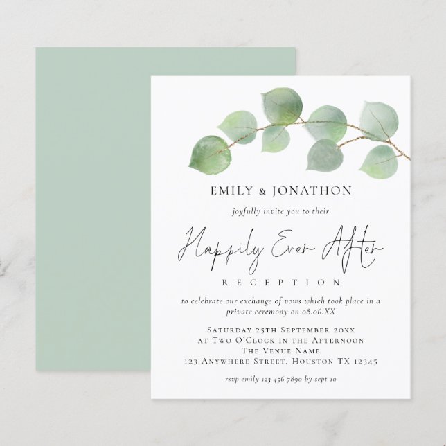 Papier Eucalyptus BUDGÉTAIRE Heureux Jamais après le mari (Devant / Derrière)