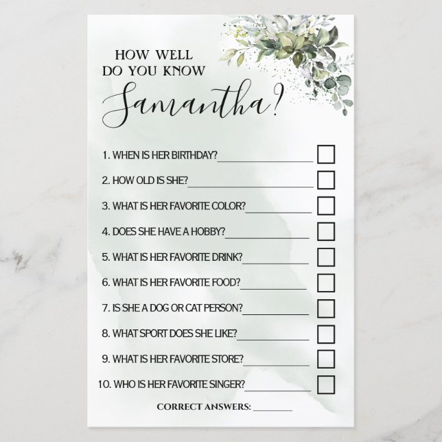 Papier Eucalyptus Connaissez-vous bien le jeu bilingue (Devant)