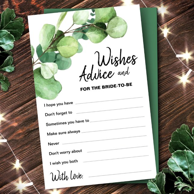 Papier Eucalyptus Elégant Moderne Mariages Voeux & Consei (Créateur téléchargé)