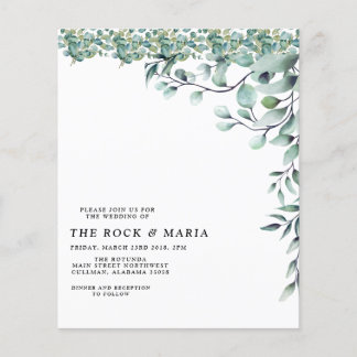 Papier Eucalyptus generery wedding