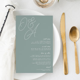 Papier Eucalyptus | Mariage de monogramme de filigrane de